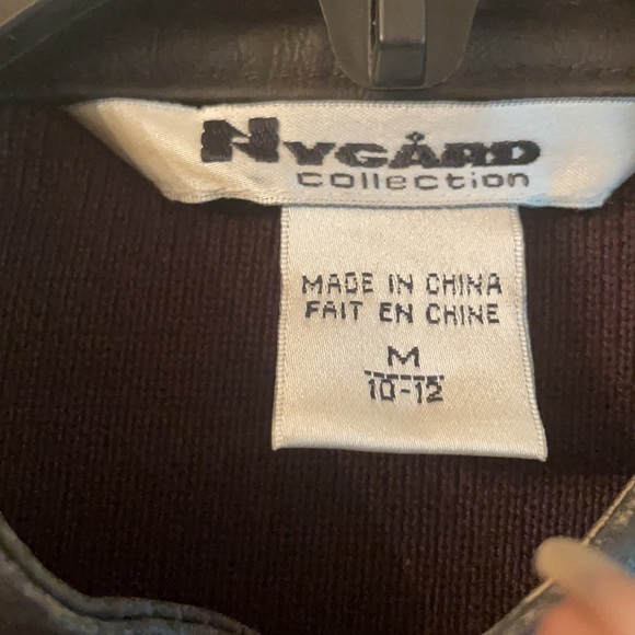 Nygard Leather front sweater size M - Picture 2 of 4